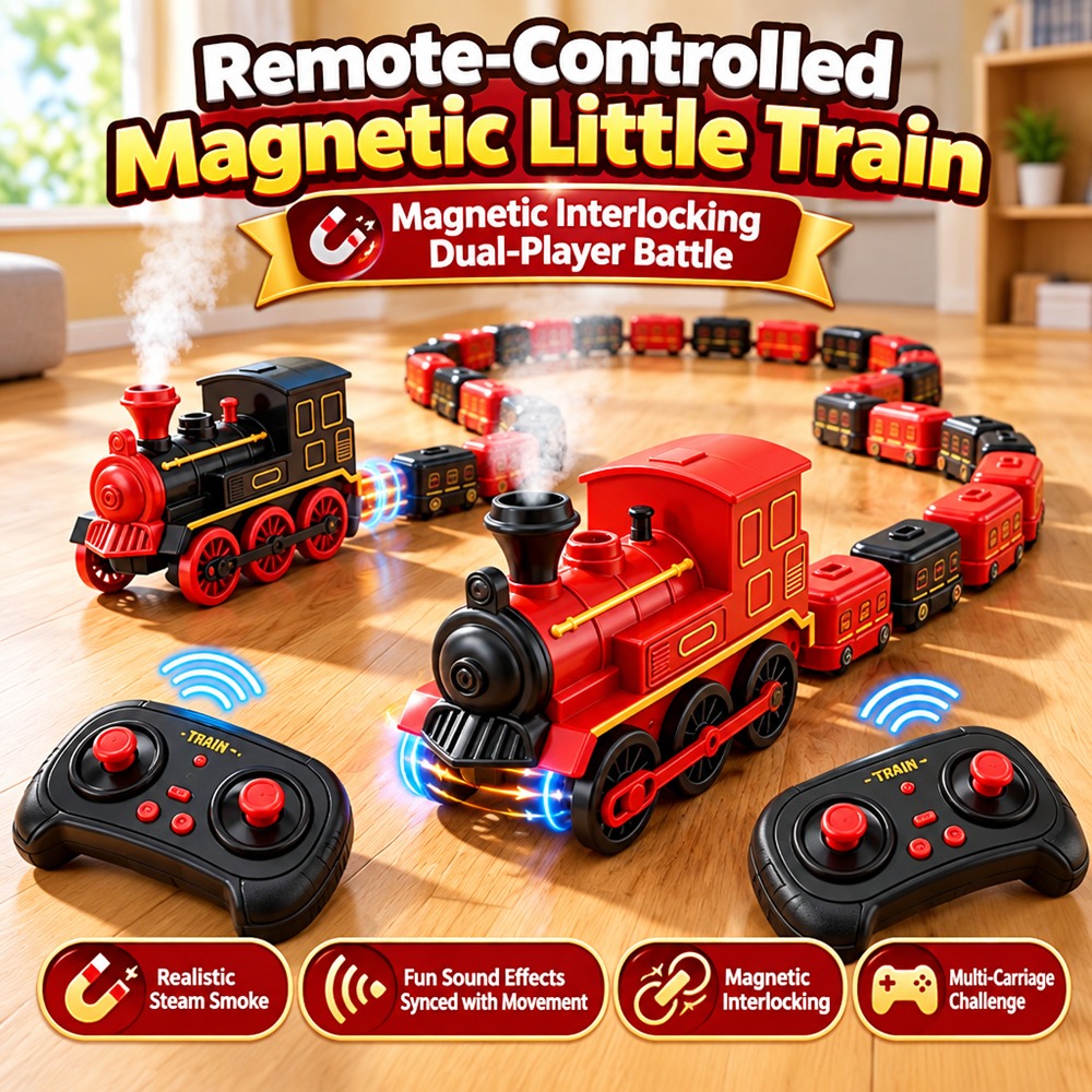 Remote Control Toys - Magnetyczny pociąg sterowany pilotem, magnetyczna wążka,